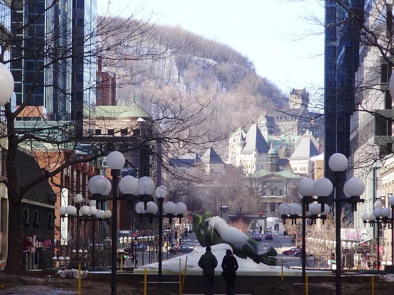 A winter view of the McGill University campus in Montreal