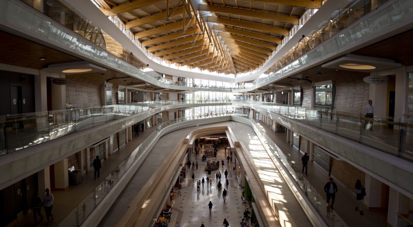 Inside of Simon Fraser University building