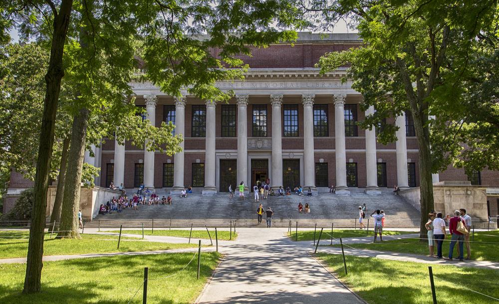 A photo of Harvard University's campus.