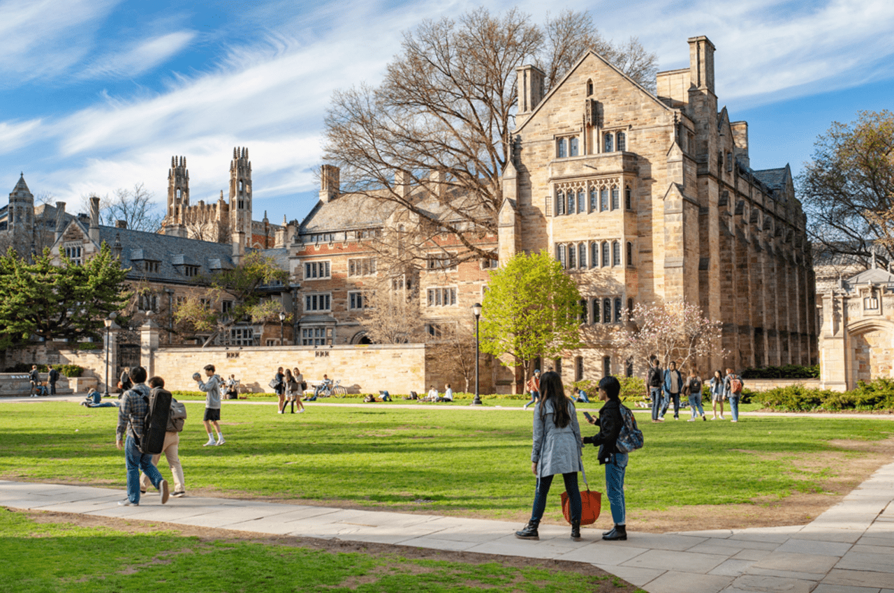 A photo of Yale University campus.