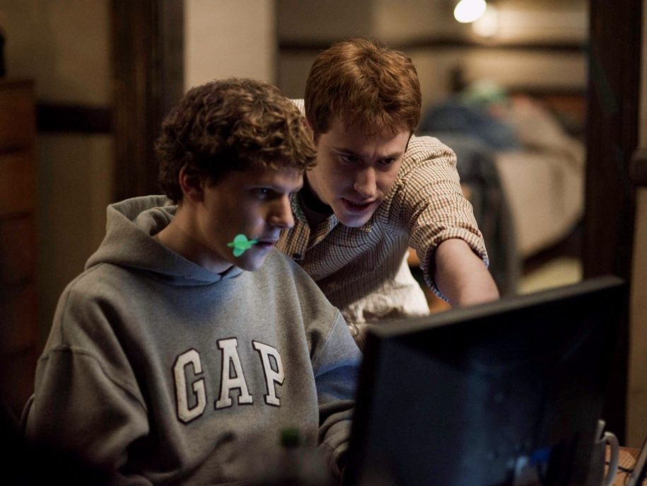 Still image from the movie, "The Social Network"