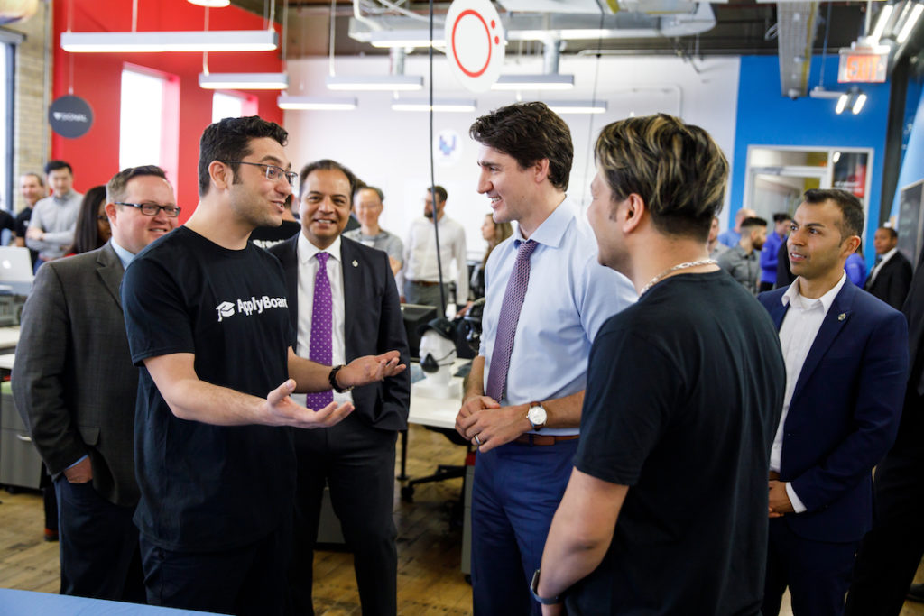 Martin and Meti Basiri chat with Justin Trudeau
