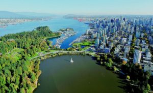 Aerial photo of Vancouver