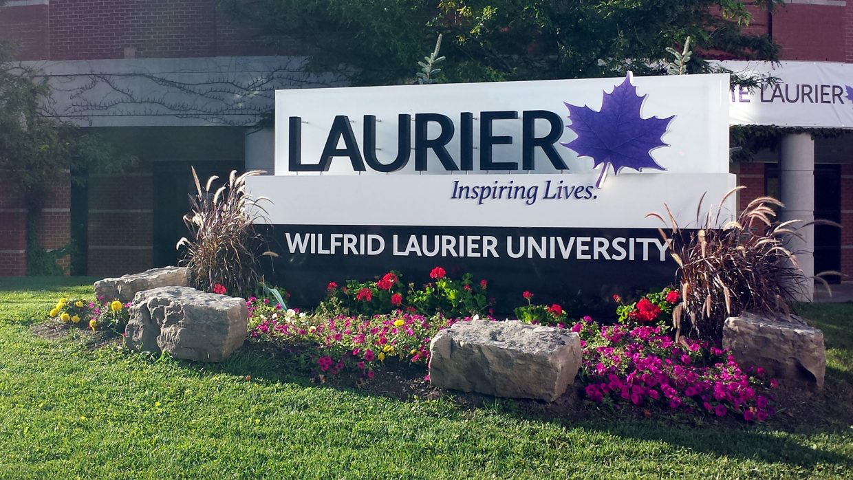 Wilfrid Laurier University sign