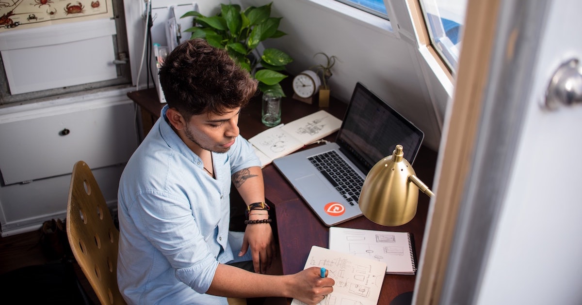 Man working from home