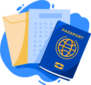 Illustration of travel documents