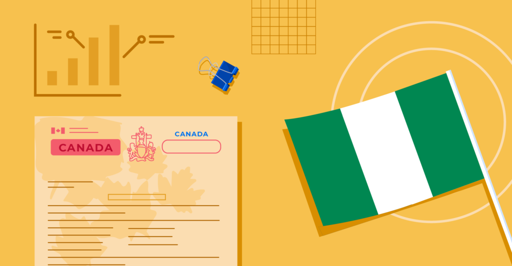 ApplyInsights Nigeria Spotlight header featuring a Nigerian flag and a Canadian passport