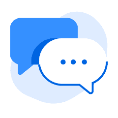 A graphic of messaging boxes.