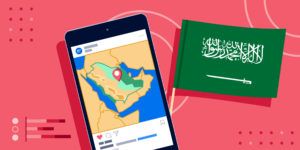 ApplyInsights: Saudi Arabia Offers Growing International Student Recruitment Potential banner featuring map of Saudi Arabia on a smartphone next to Saudi flag