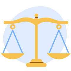 Illustration of a balanced scale