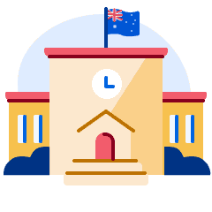 Illustration of Australia school