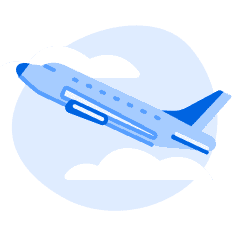 Illustration if airplane taking off