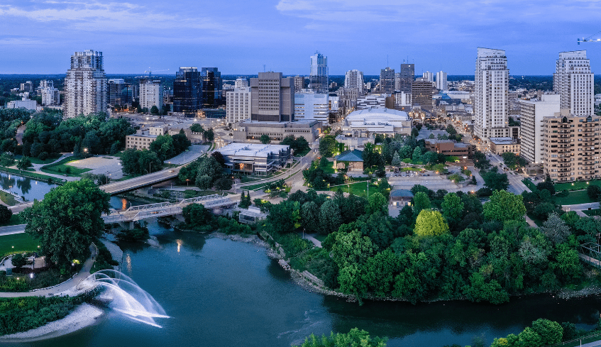 Aerial photograph of London, Ontario