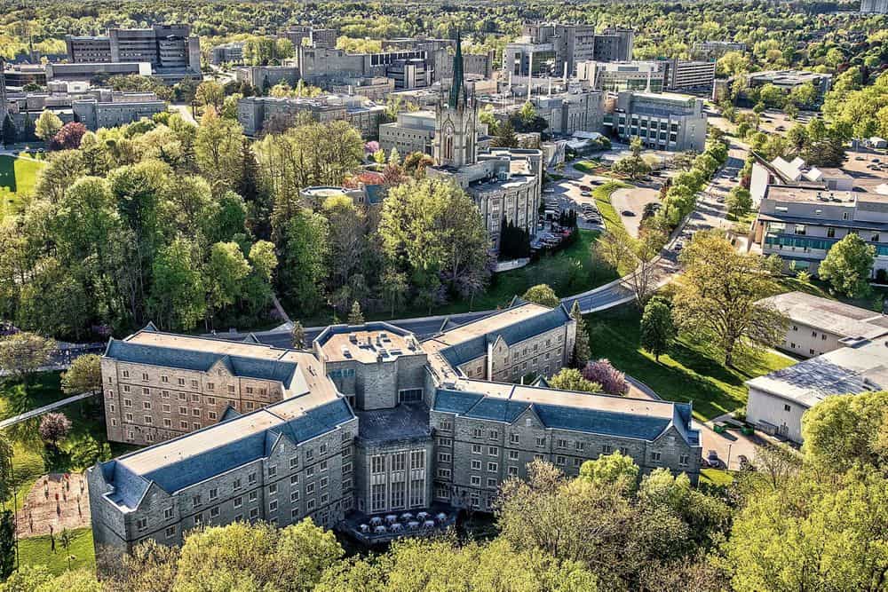Aerial photo of Western University campus