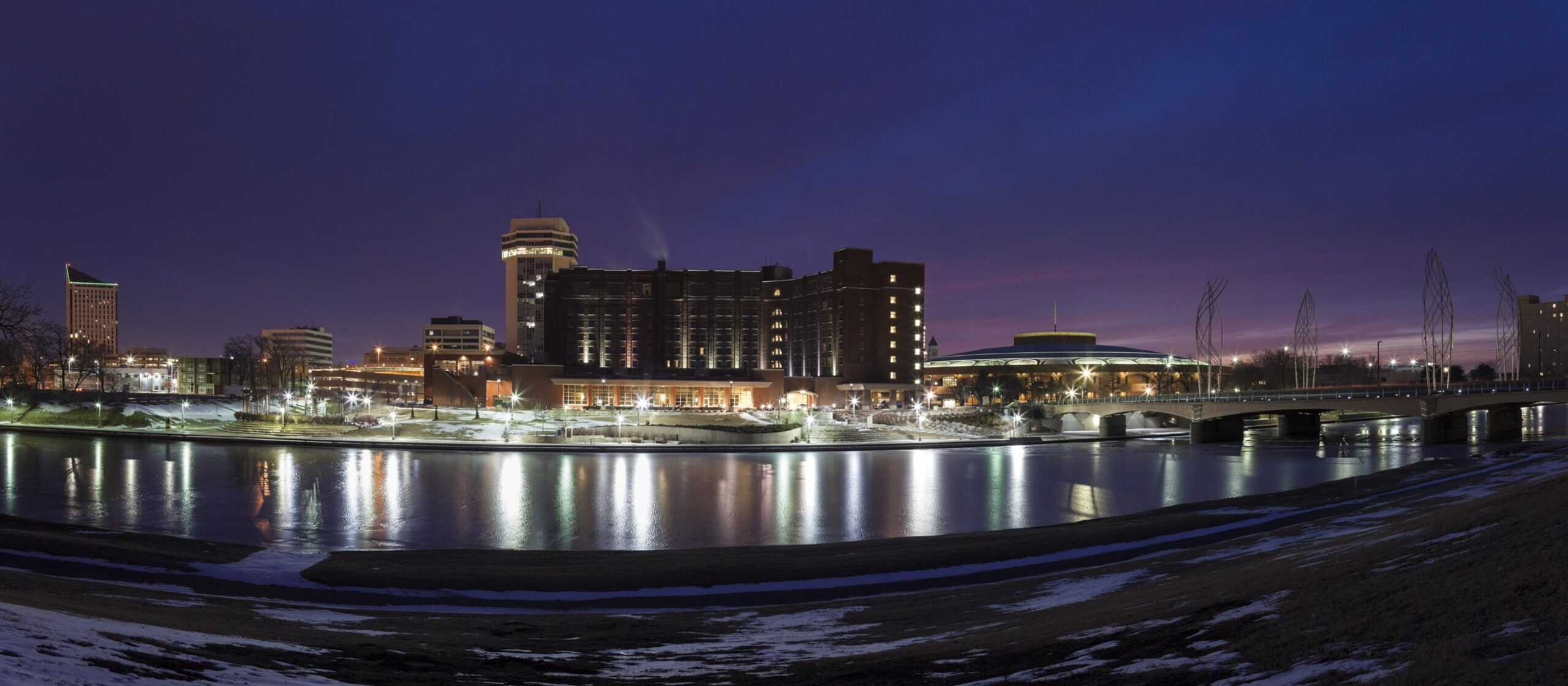 Photograph of a city skyline in Wichita, Kansas.