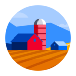 An illustration of Canada's farmland.