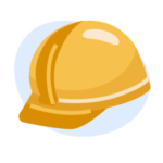 An illustration of a hard hat.