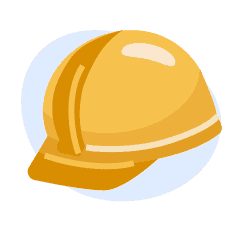 An illustration of a hard hat.