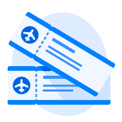 An illustration of plane tickets.