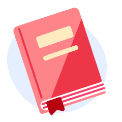An illustration of a red book.