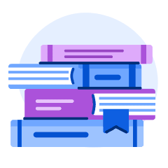 An illustration of a stack of four books.
