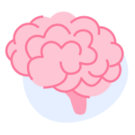 an illustration of a (pink) human brain
