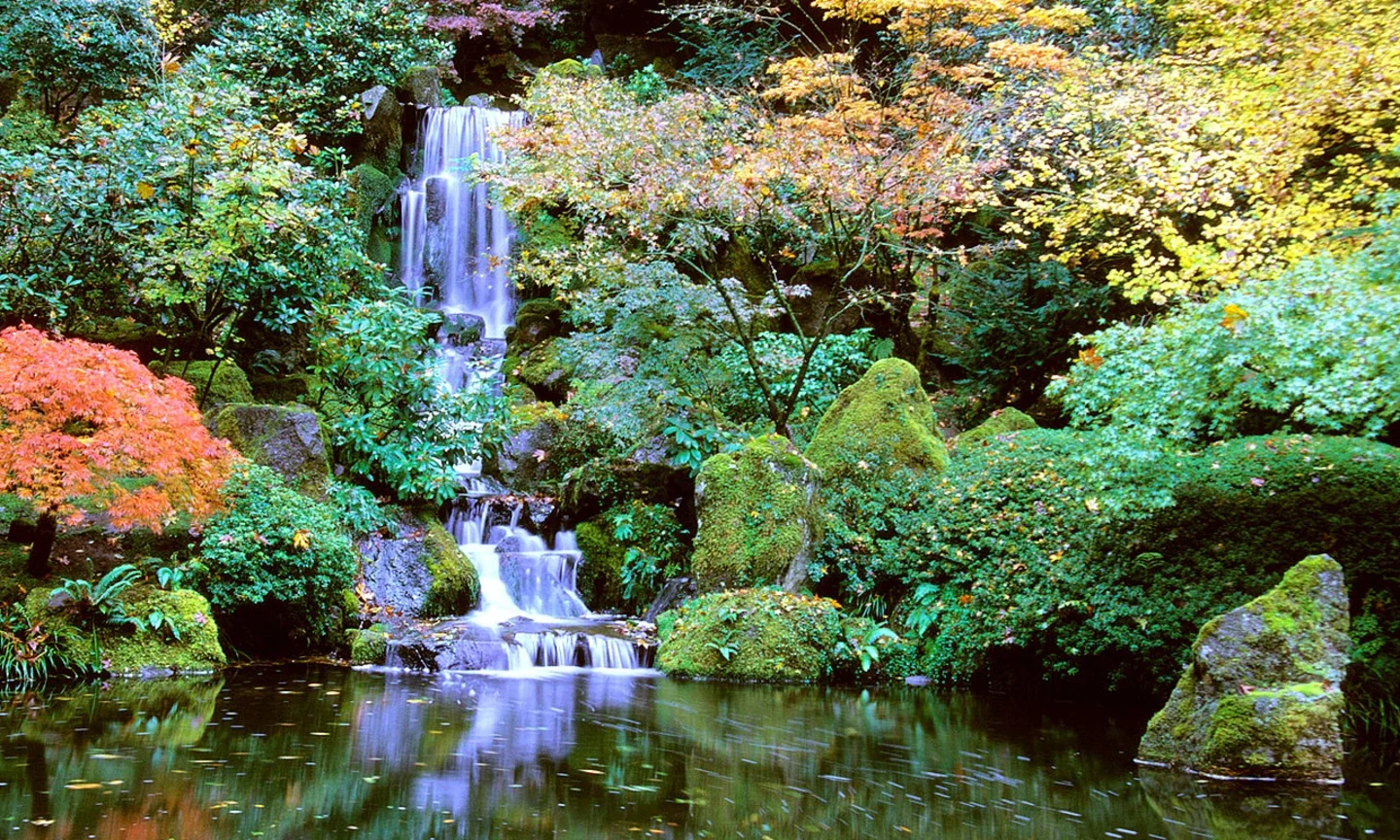 A photo of the Portland Japanese Garden.