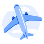 An illustration an airplane.