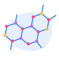 An illustration of atoms.