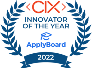 Award badge naming ApplyBoard the CIX 2022 Innovator of the Year.