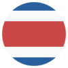 Costa Rican flag in a circle