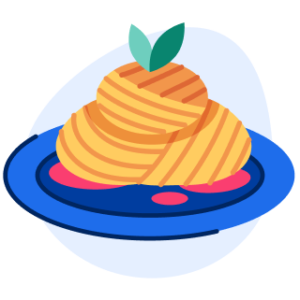 An illustration of spaghetti.
