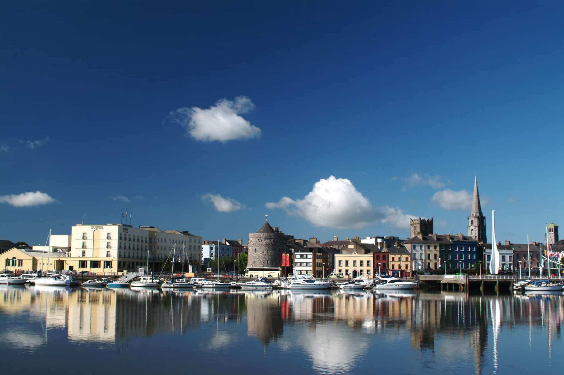 A photo of one of Waterford's marinas. One of Ireland's most affordable main cities.