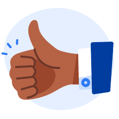 A thumbs up illustration.