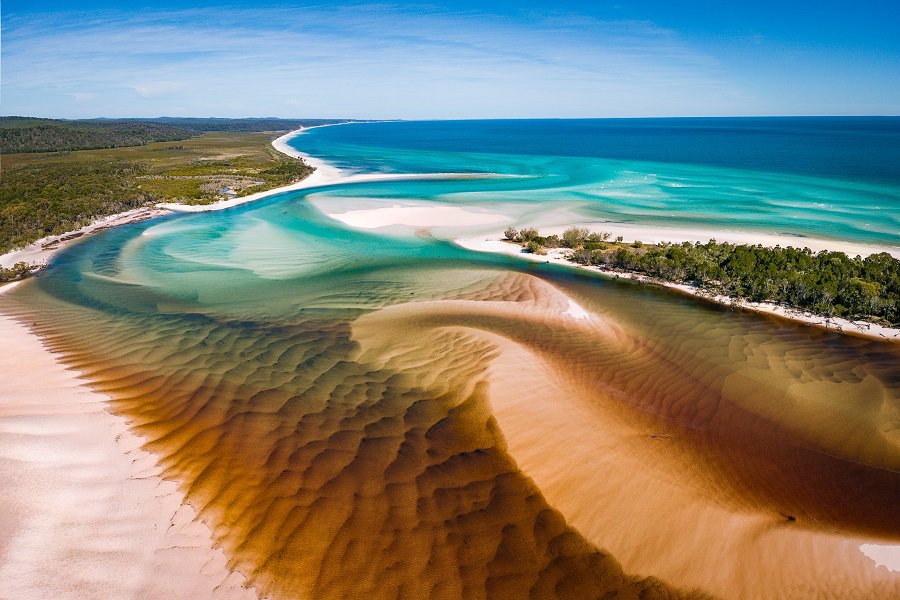A photo of K'Gari (Fraser Island).
