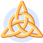 Illustration of an Irish trinity knot