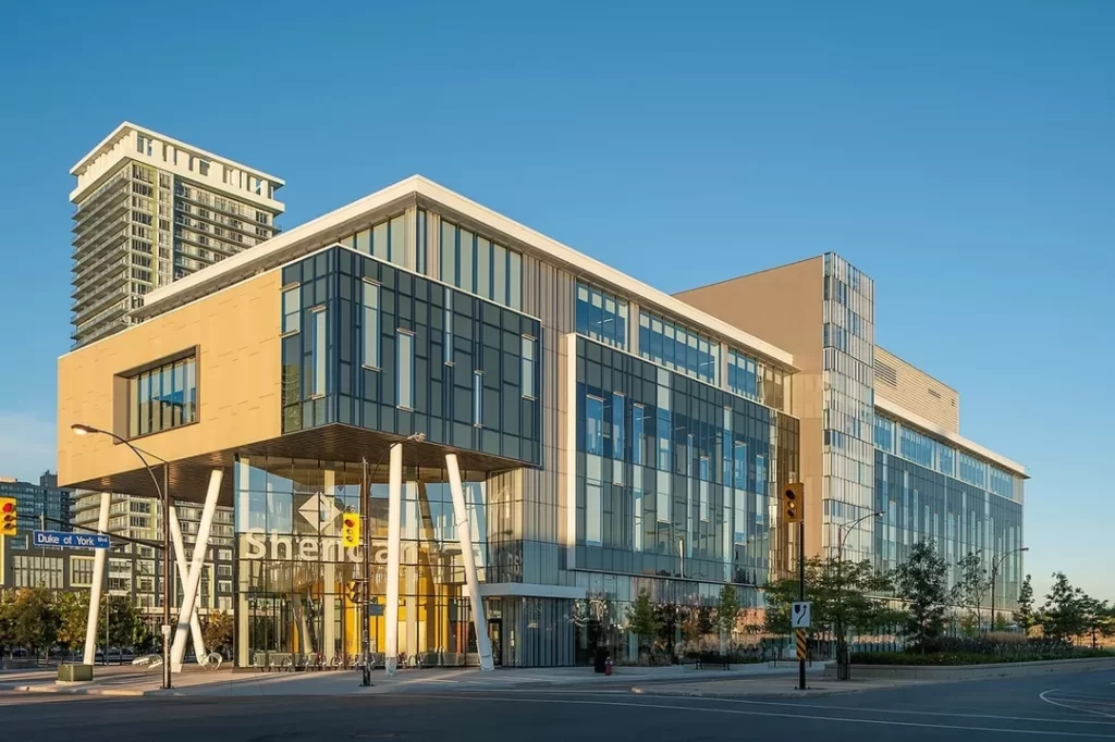 A photo of Sheridan College's campus in Mississauga, just outside Toronto.