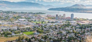 Aerial photo of Kelowna, British Columbia