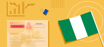 ApplyInsights Nigeria Spotlight header featuring a Nigerian flag and a Canadian passport