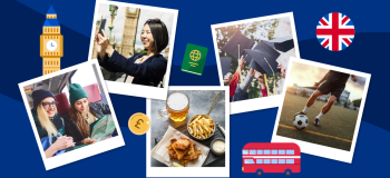 Collage of photos depicting top reasons to study in the UK
