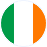 A circular flag of Ireland