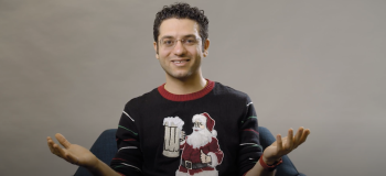ApplyBoard CEO and Co-Founder in ugly holiday sweater