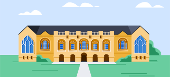 An illustration of a school.